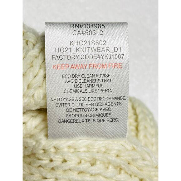 For Love & Lemons womens Keke Cable Knit Tank size 1X New Cream - Picture 7 of 10